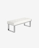 Banqueta polipiel blanco