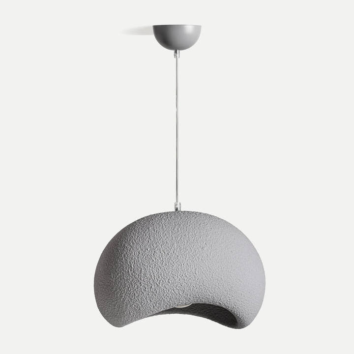 LÁMPARA DE TECHO TAVIRA PEQUEÑA de cemento de resina gris con textura rugosa - Lámparas de techo - El Workshop - cemento de resina