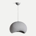 LÁMPARA DE TECHO TAVIRA PEQUEÑA de cemento de resina gris con textura rugosa