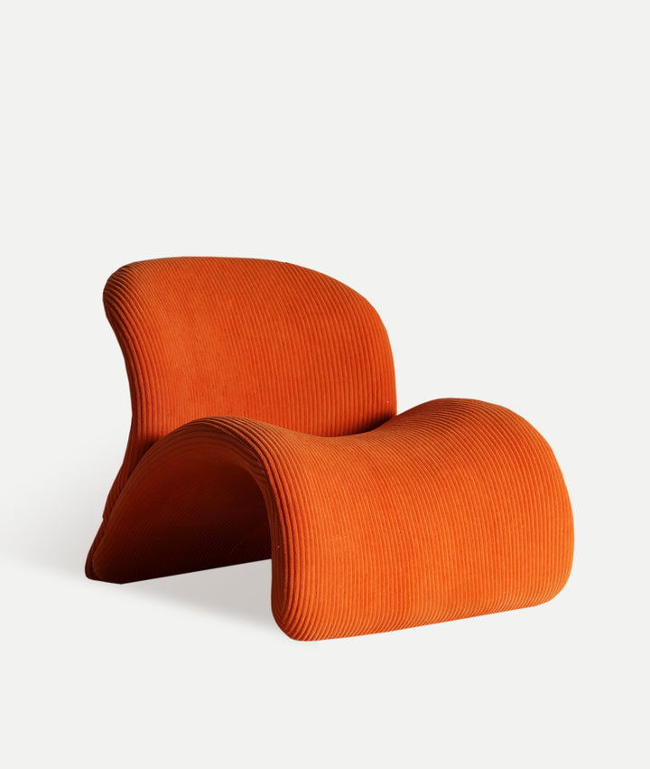 SILLÓN VIANNE Naranja naranja vibrante en poliéster personalidad y estilo contemporáneo