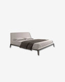 Grijs stoffen bed