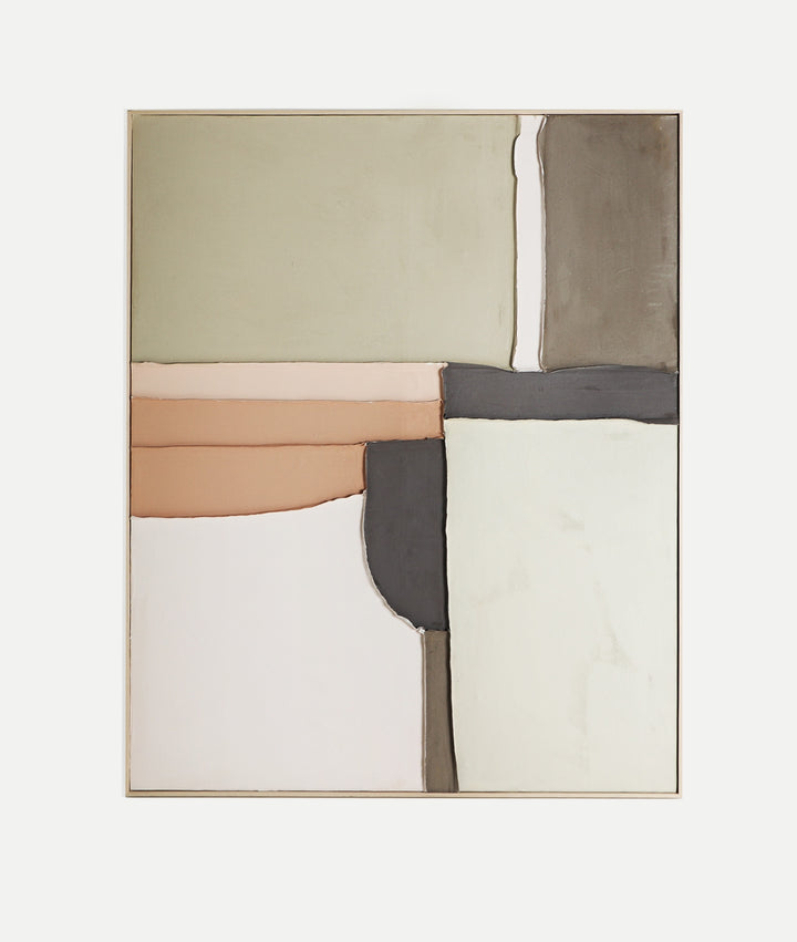 ARTE DE PARED VELUM beige en lienzo armonía de formas y colores - Pinturas y lienzos - El Workshop - lienzo