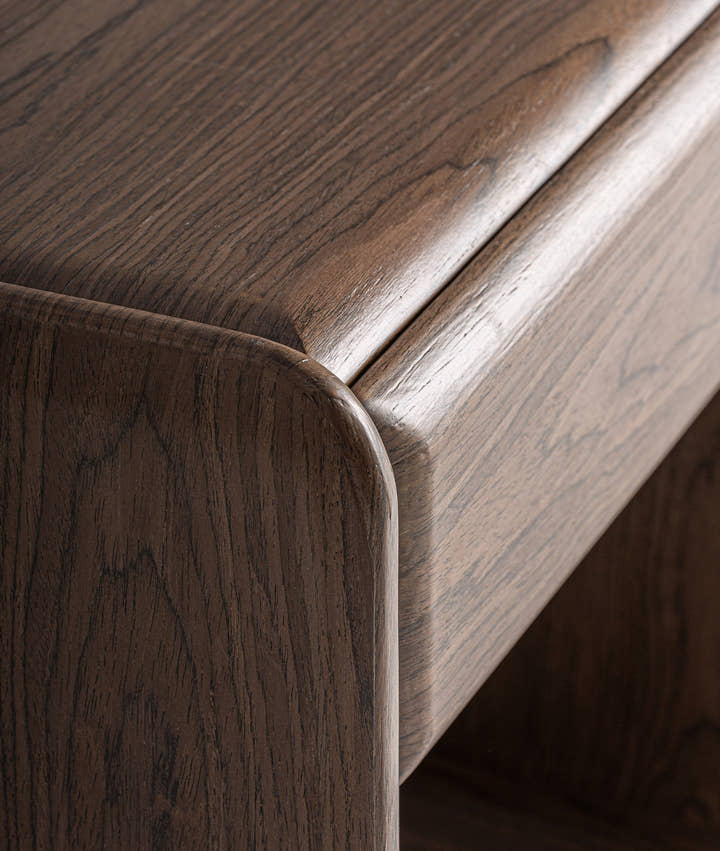 MESITA DE NOCHE ARKO Fabricada en madera DM de color marrón - Mesitas de noche - El Workshop - madera mdf