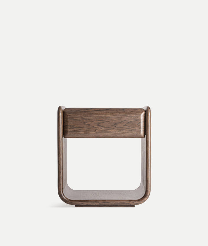 MESITA DE NOCHE ARKO Fabricada en madera DM de color marrón - Mesitas de noche - El Workshop - madera mdf