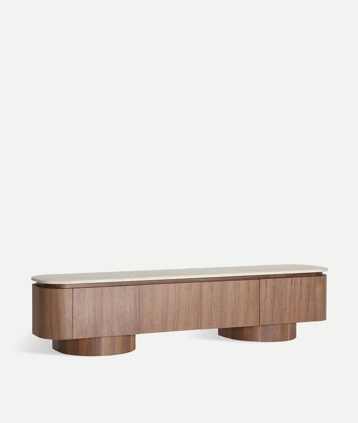 MUEBLE DE TV AUREA elegancia Natural para tu espacio de entretenimiento - Muebles de tv - El Workshop - travertino