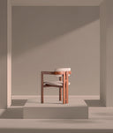 SILLA HEDEL TAPIZADA COLOR MARRON Y GRIS