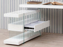 escritorio madera blanco y cristal templado, vista 3