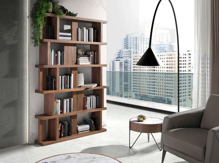 Estantería madera nogal