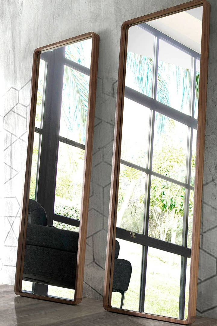 Espejo pared rectangular nogal - Espejo - El Workshop - madera - oscura