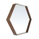 espejo pared hexagonal nogal