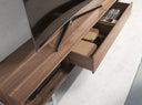 mueble tv nogal y acero cromado, vista 4