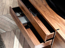 mueble tv nogal y acero cromado, vista 8