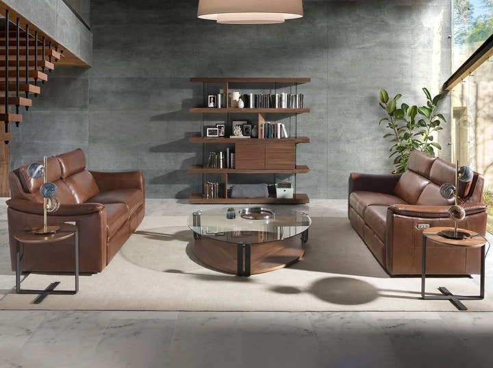 Estantería nogal y cristal - Estantería - El Workshop - Tamaño