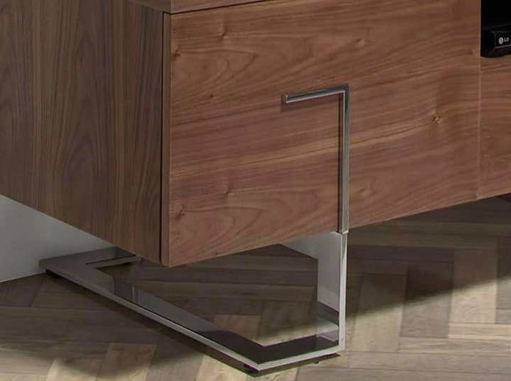 Mueble TV nogal y acero cromado - Mueble TV - El Workshop - nogal - natural