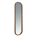 Oval walnut wall mirror