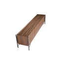 mueble tv nogal y acero oscuro, vista 2