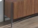 mueble tv nogal y acero oscuro
