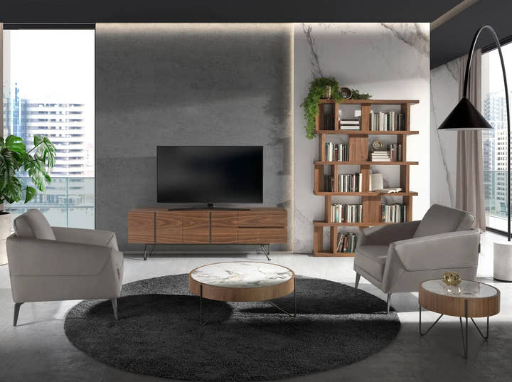 Mueble TV nogal y acero negro - Mueble TV - El Workshop - 