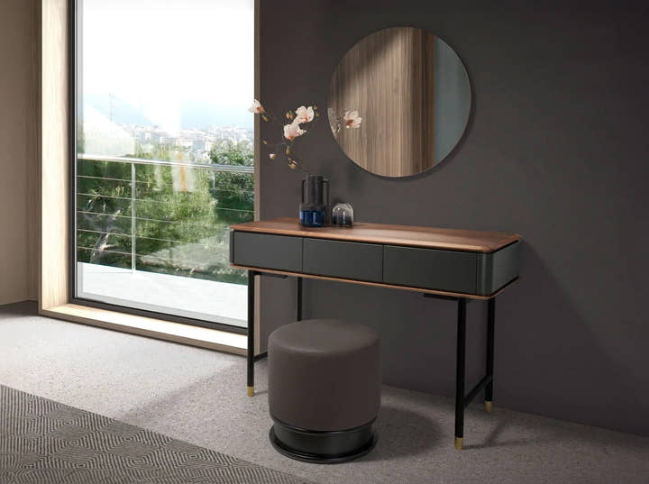 Espejo pared redondo nogal - Espejo - El Workshop - 