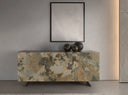 Metallic taupe wood sideboard