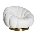 Sillón Giratorio Bouclé Crest de estilo art deco - Sillón - El Workshop-Algodón Bouclé