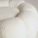 Puff de algodón bouclé en color blanco BOUCLÉ CREST