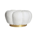 Puff de algodón bouclé en color blanco BOUCLÉ CREST