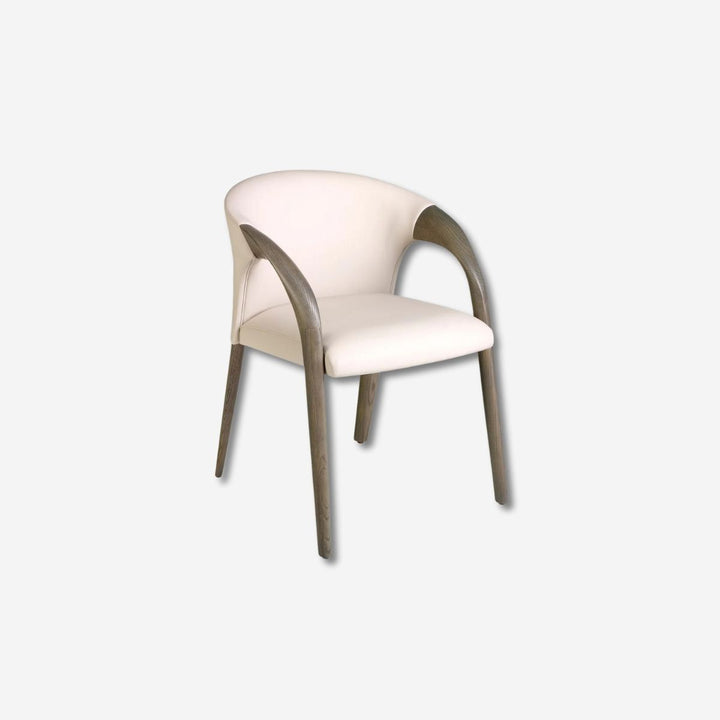 Cream leatherette chair
