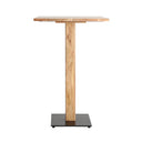 Mesa de bar de madera de acacia en color marrón claro GORTVA 70x70 cm