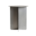 Mesa auxiliar de hierro en color plata PRAZZO 46x56 cm