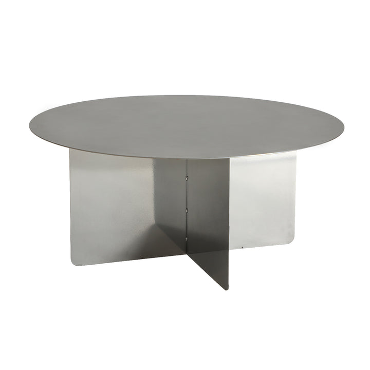 Mesa de centro de hierro en color plata PRAZZO
