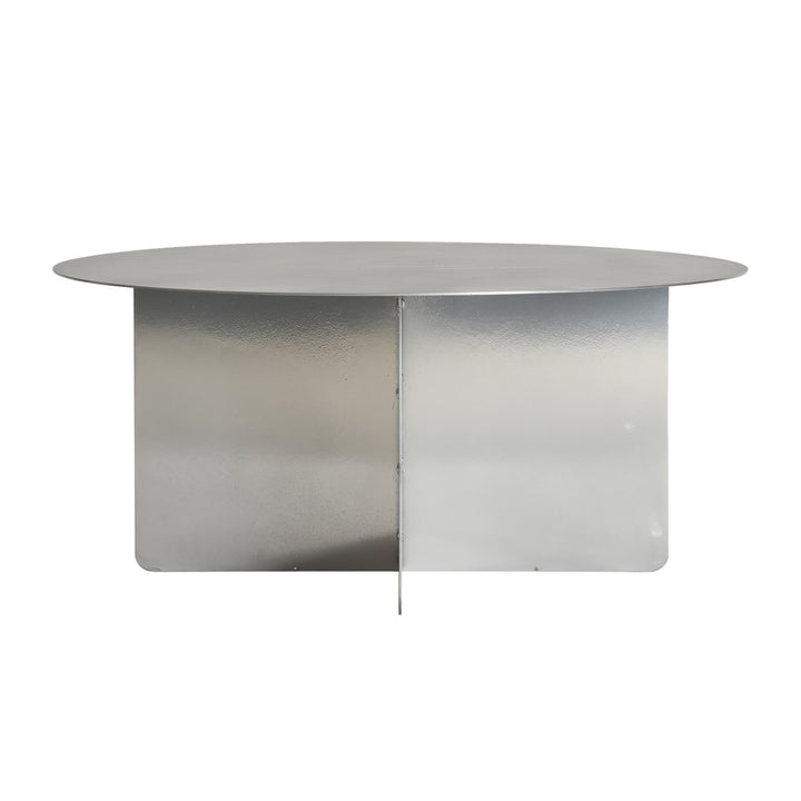 Mesa de centro de hierro en color plata PRAZZO