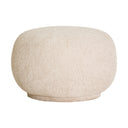 Puff de poliéster en color beige LIGERZ