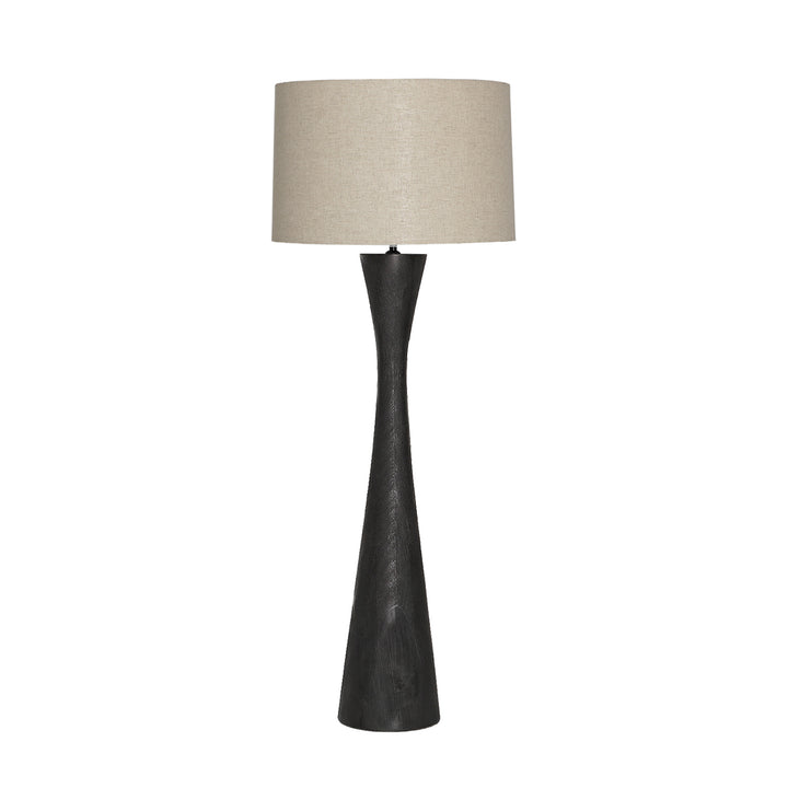 Lámpara de pie de madera de mango en color negro BLANZAC