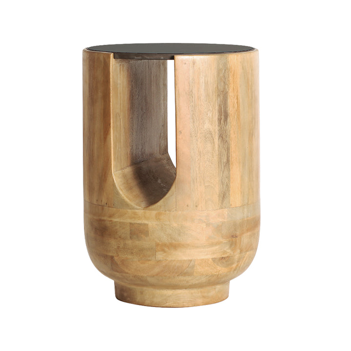 Mesa auxiliar de madera de mango en color marrón claro TARBES