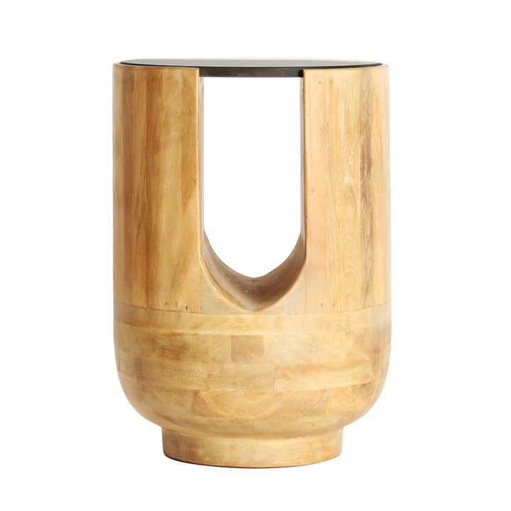 Mesa auxiliar de madera de mango en color marrón claro TARBES
