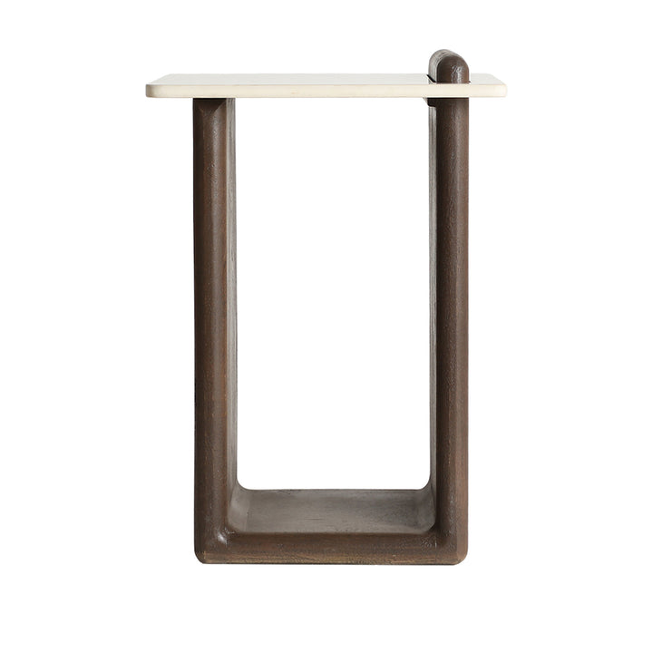 Mesa auxiliar de madera de mango en color marrón ARTIX