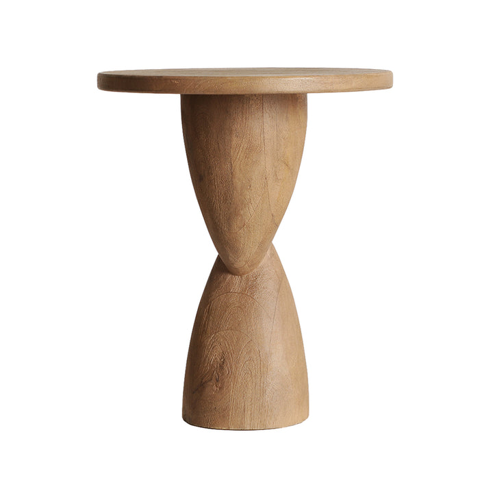 Mesa auxiliar de madera de mango en color marrón RISCLE