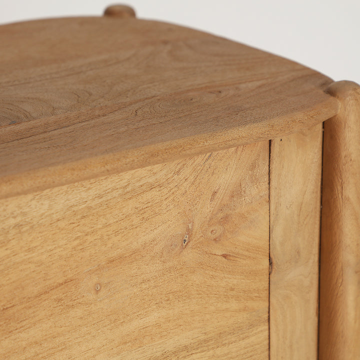 Mueble de TV de madera de mango en color marrón claro CROUY