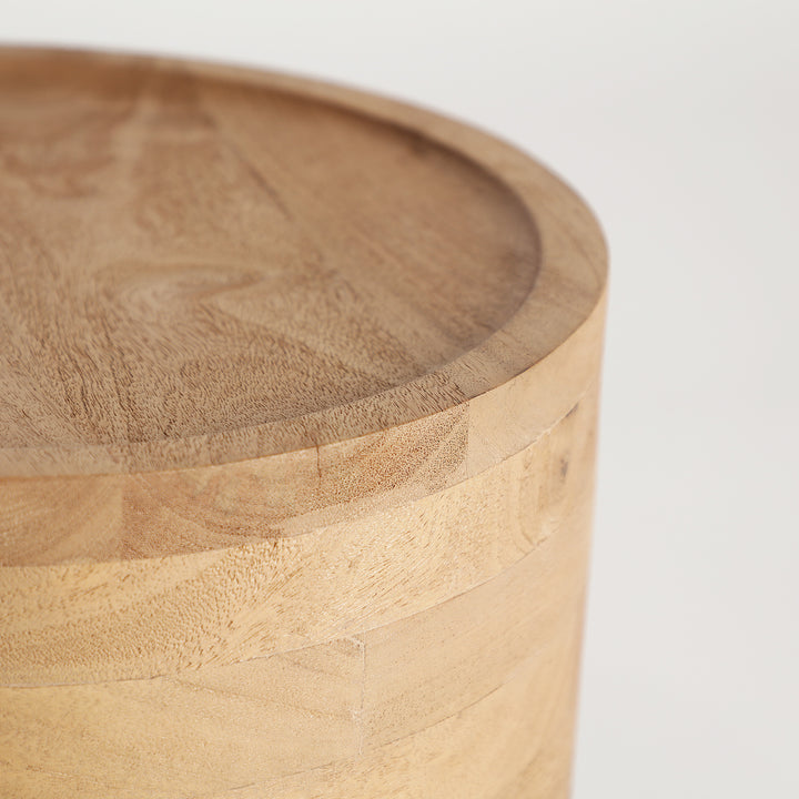 Mesa auxiliar de madera de mango en color marrón claro HAVRE