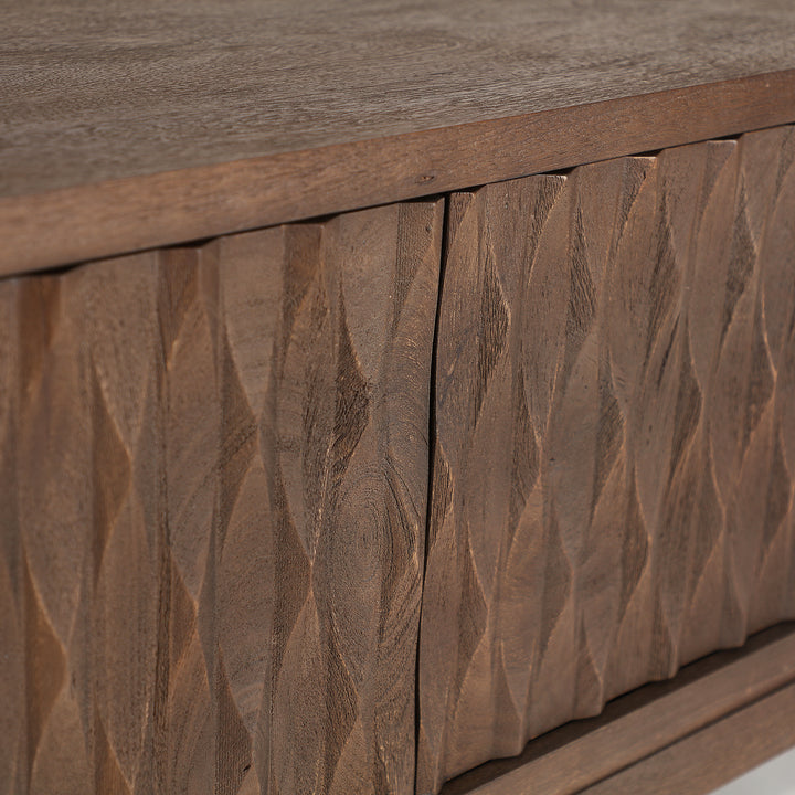 Mueble de TV de madera de mango en color marrón FISMES
