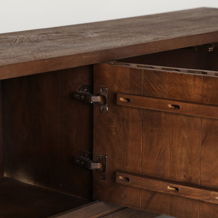 Mueble de TV de madera de mango en color marrón FISMES