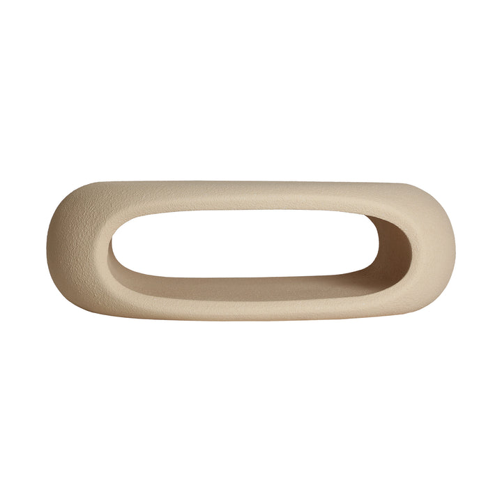 Mesa de centro de fibra de vidrio en color beige LATKY 108x60 cm