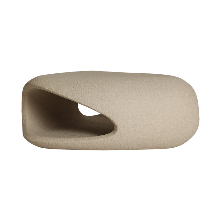 Mesa de centro de fibra de vidrio en color beige LATKY 86x88 cm