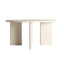 Mesa de comedor de microcemento en color blanco roto ORCAY
