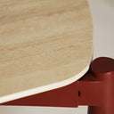 Mesa de comedor de piedra sinterizada en color crema MOSNAY