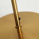 Lámpara de mesa de vidrio en color burdeos DETVA