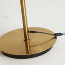 Lámpara de mesa de vidrio en color burdeos DETVA