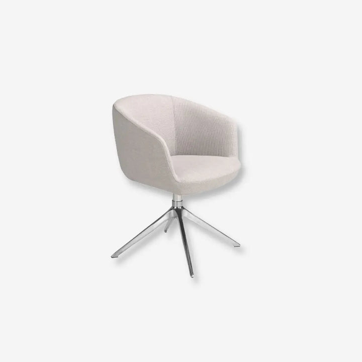 Light grey fabric swivel chair