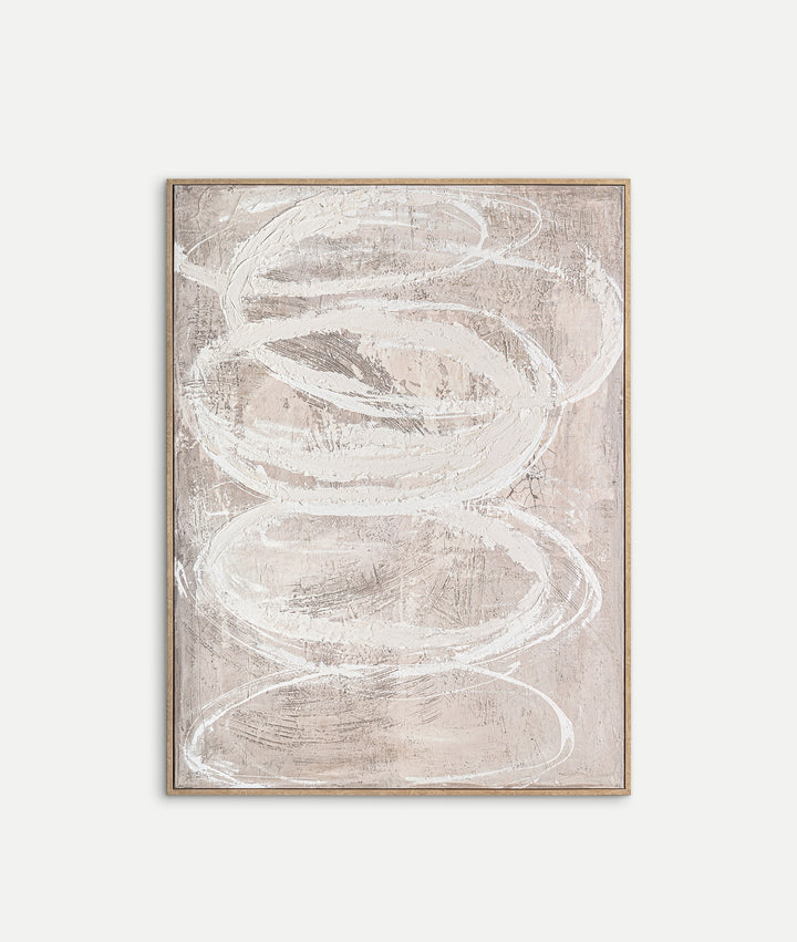 Cuadro Enzo de estilo contemporáneo sobre fondo gris de estudio